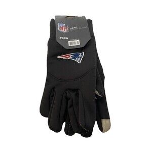 NFL Patriots Football Black Texting Gloves NEW Mens Small Women's Medium